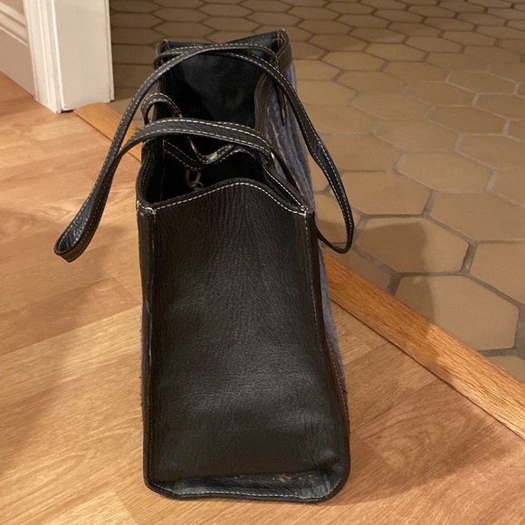 Wool and leather tote bag - Picture 2 of 4